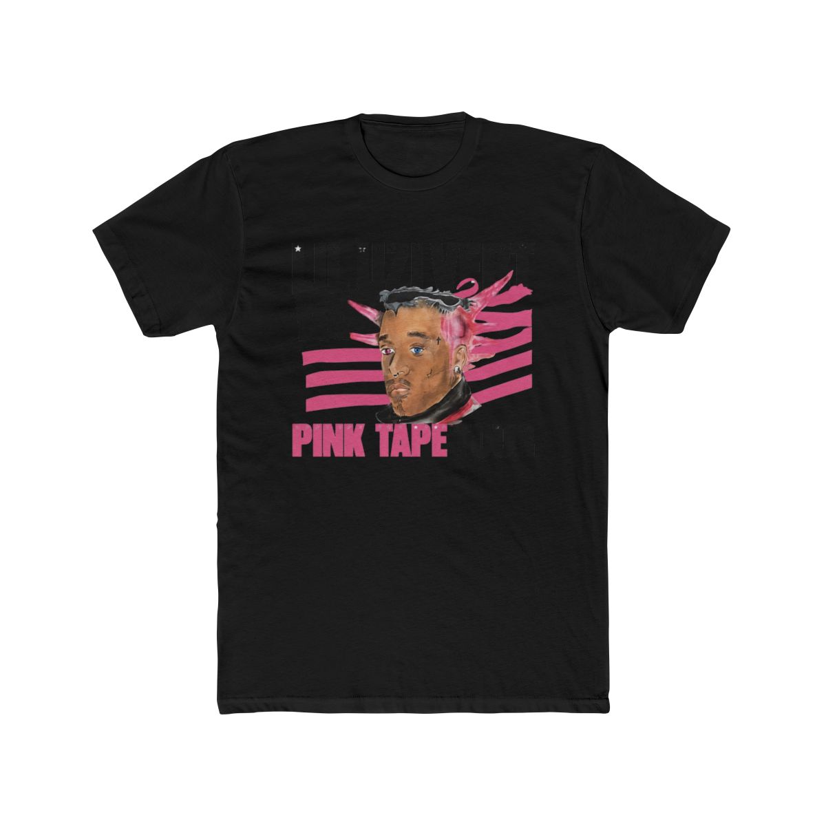 Pink Tape White Portrait T Shirt (Spotify Wrapped) | Lil Uzi Vert - alternate angle 3, merchandise