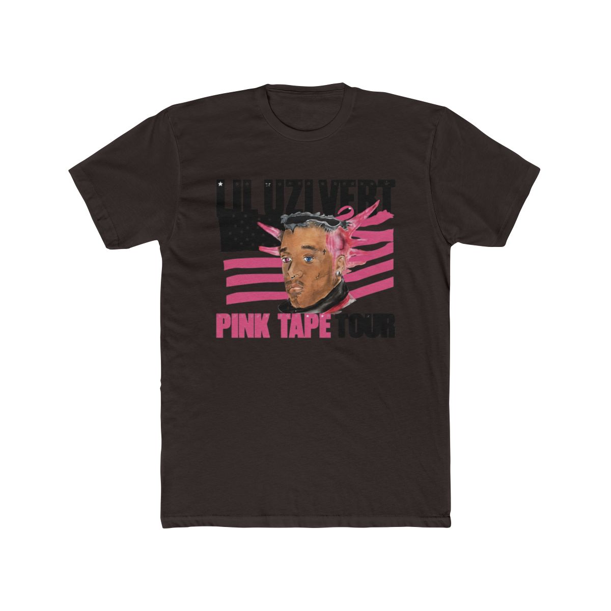 Pink Tape White Portrait T Shirt (Spotify Wrapped) | Lil Uzi Vert - alternate angle 2, merchandise