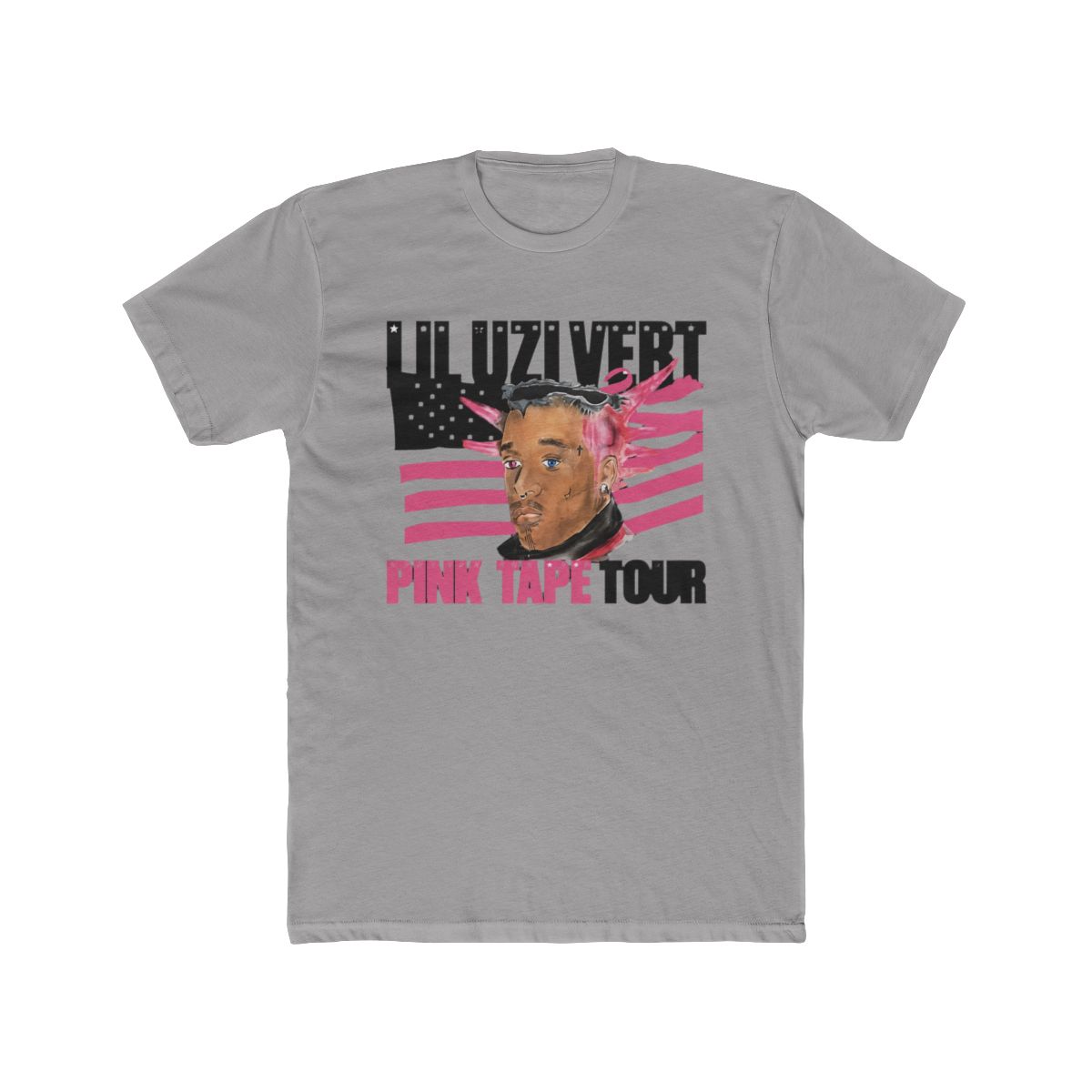 Pink Tape White Portrait T Shirt (Spotify Wrapped) | Lil Uzi Vert - Official T-Shirts merchandise