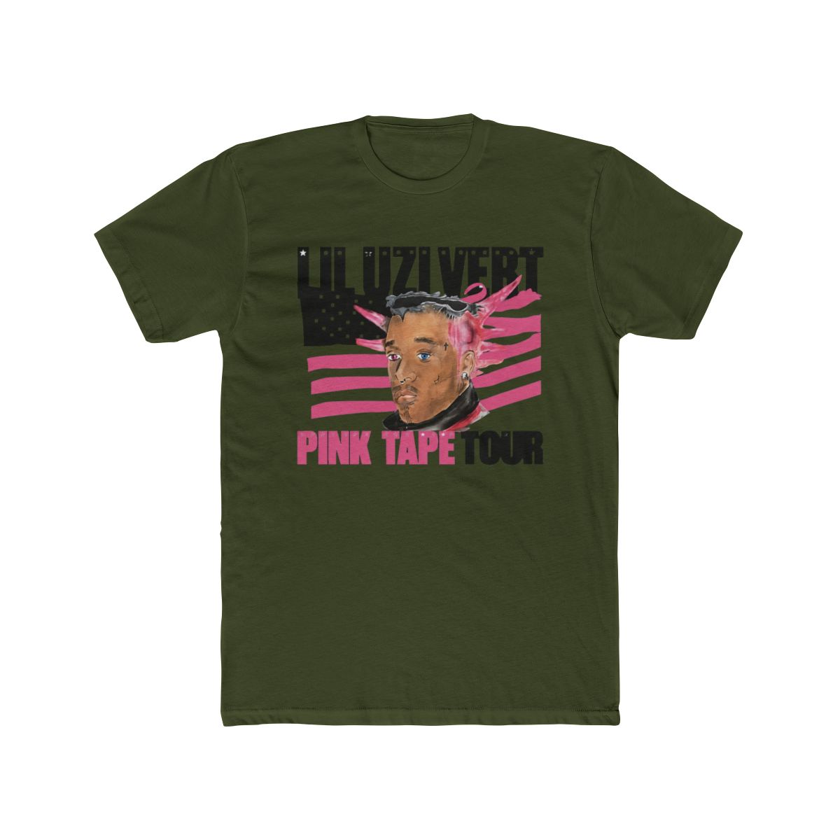 Pink Tape White Portrait T Shirt (Spotify Wrapped) | Lil Uzi Vert - alternate angle 5, merchandise