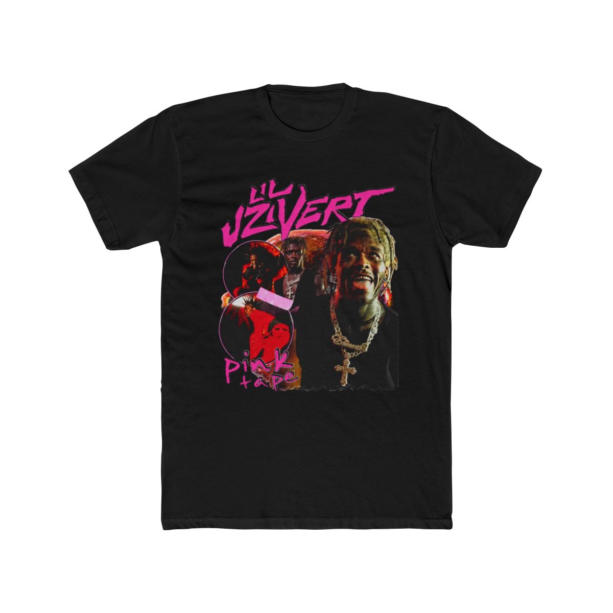 LIL UZI VERT PINK TAPE TEE - alternate angle 4, merchandise